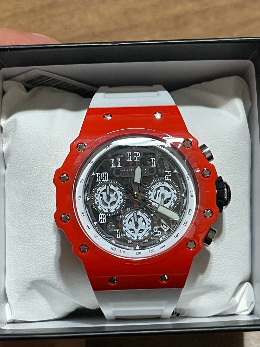 Invicta Racing Vaulthan Men's Watch - 44mm, White & Red  (69647) New